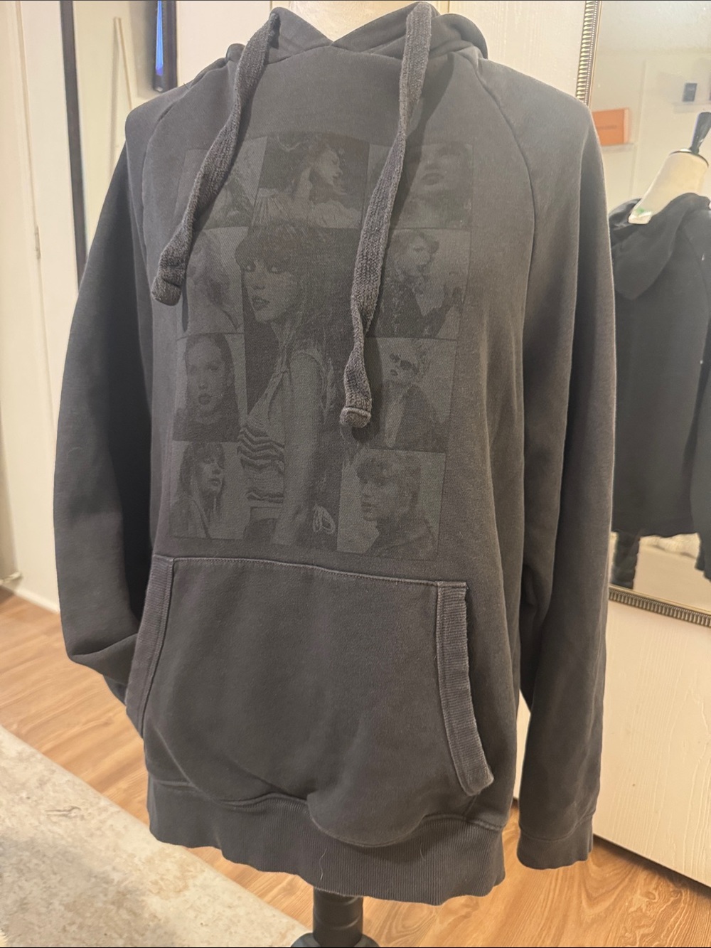 Taylor Swift The Eras Tour Graphic Hoodie Gray Pullover Long Sleeve